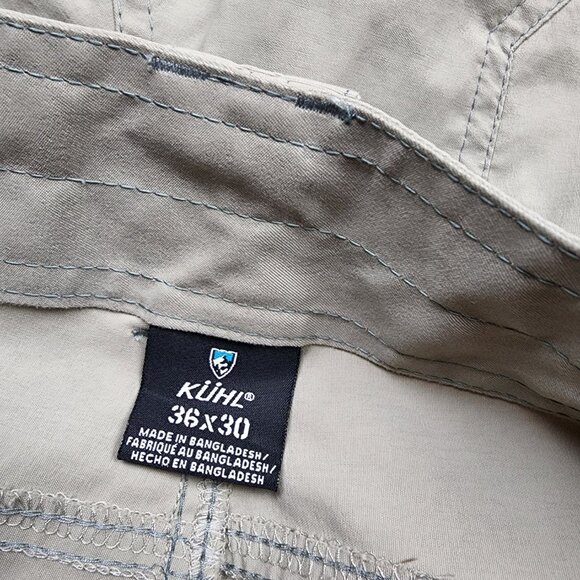 Kuhl Pants Mens Size 36X30 Beige Hiking Outdoor Rei Hiking Camping USA Clean Y2K - Picture 9 of 9